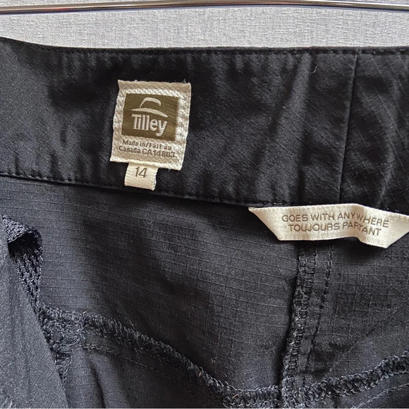 Tilley convertible shorts pants capris travel outdoor nylon pants Sz 14 - Picture 7 of 12